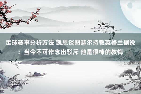 足球赛事分析方法 凯恩谈图赫尔持教英格兰据说：当今不可作念出驳斥 他是很棒的教悔