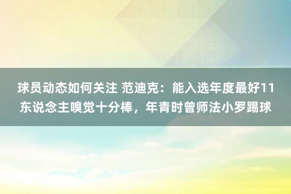 球员动态如何关注 范迪克：能入选年度最好11东说念主嗅觉十分棒，年青时曾师法小罗踢球