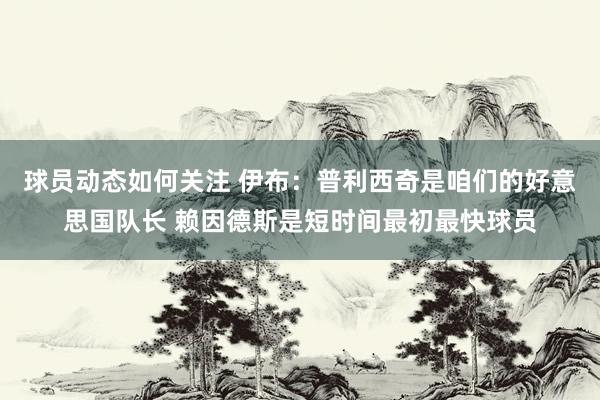 球员动态如何关注 伊布：普利西奇是咱们的好意思国队长 赖因德斯是短时间最初最快球员