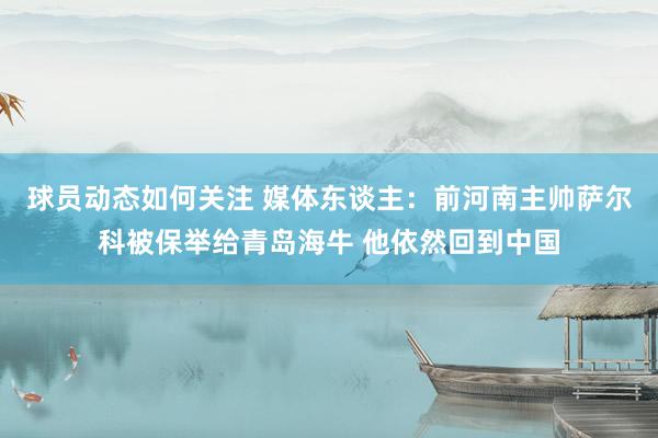 球员动态如何关注 媒体东谈主：前河南主帅萨尔科被保举给青岛海牛 他依然回到中国