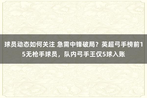 球员动态如何关注 急需中锋破局？英超弓手榜前15无枪手球员，队内弓手王仅5球入账