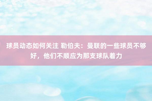 球员动态如何关注 勒伯夫：曼联的一些球员不够好，他们不顺应为那支球队着力