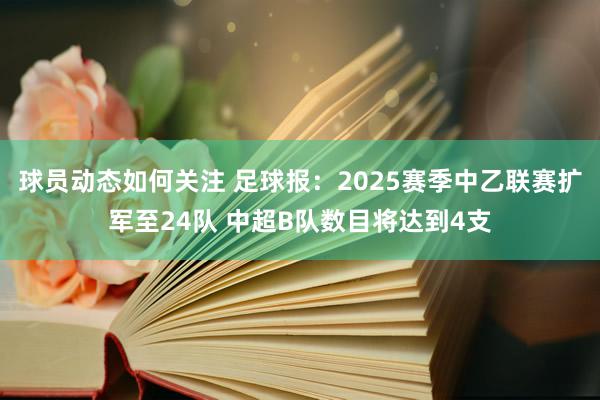 球员动态如何关注 足球报：2025赛季中乙联赛扩军至24队 中超B队数目将达到4支