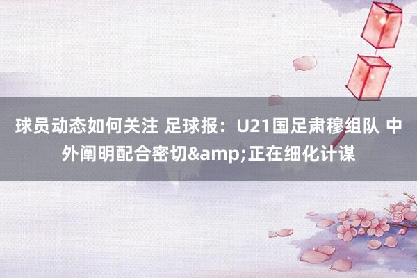 球员动态如何关注 足球报：U21国足肃穆组队 中外阐明配合密切&正在细化计谋