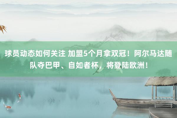 球员动态如何关注 加盟5个月拿双冠！阿尔马达随队夺巴甲、自如者杯，将登陆欧洲！