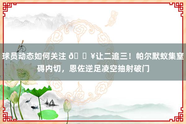 球员动态如何关注 💥让二追三！帕尔默蚁集窒碍内切，恩佐逆足凌空抽射破门