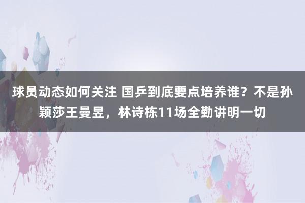 球员动态如何关注 国乒到底要点培养谁？不是孙颖莎王曼昱，林诗栋11场全勤讲明一切