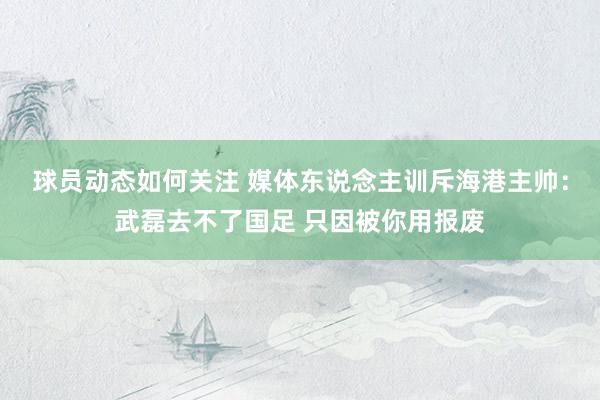 球员动态如何关注 媒体东说念主训斥海港主帅：武磊去不了国足 只因被你用报废